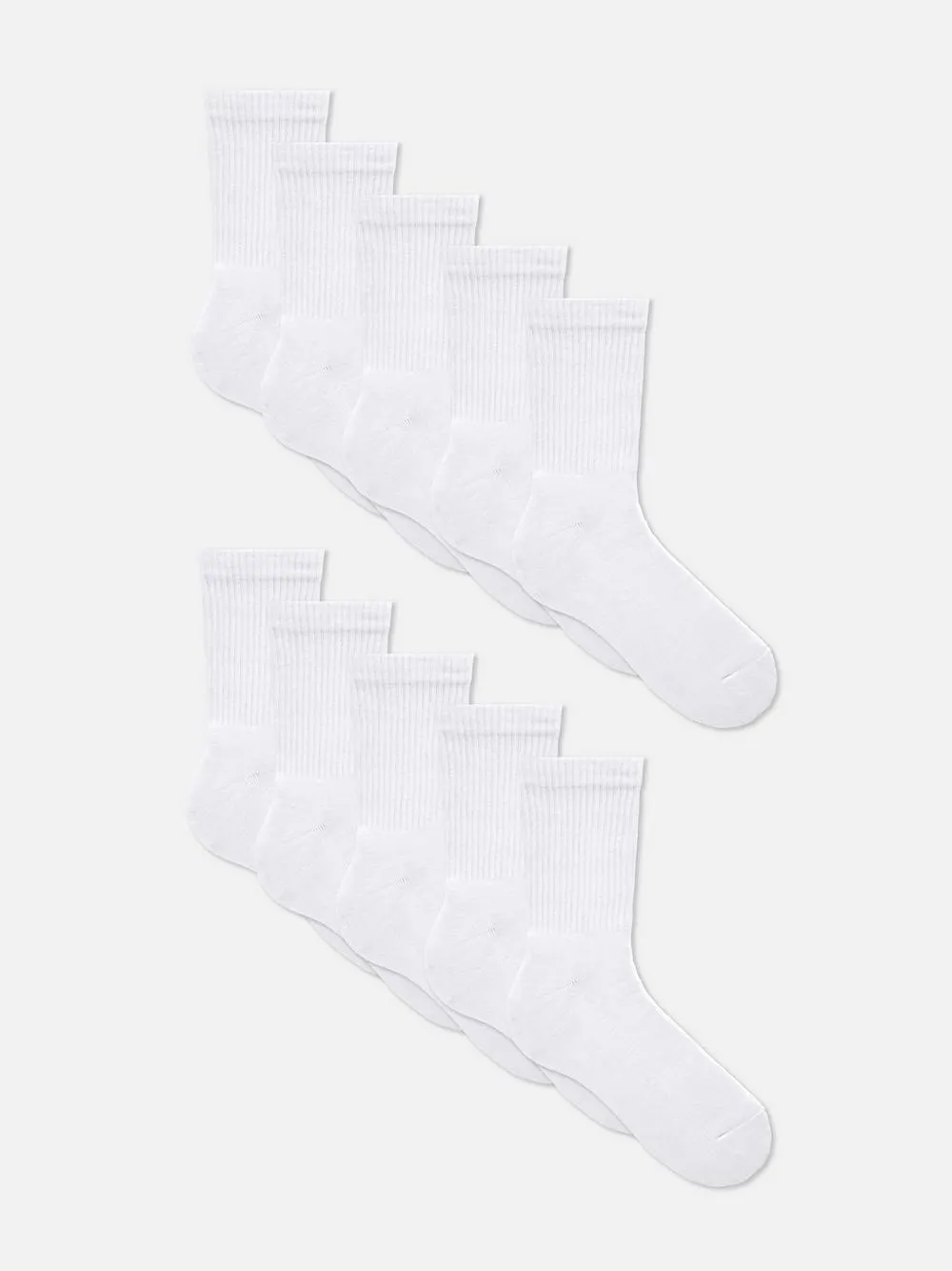 10pk Ribbed Sports Socks