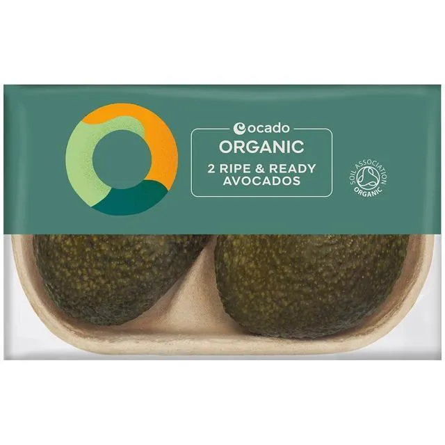Ocado Organic Ripe & Ready Avocados 2 per pack