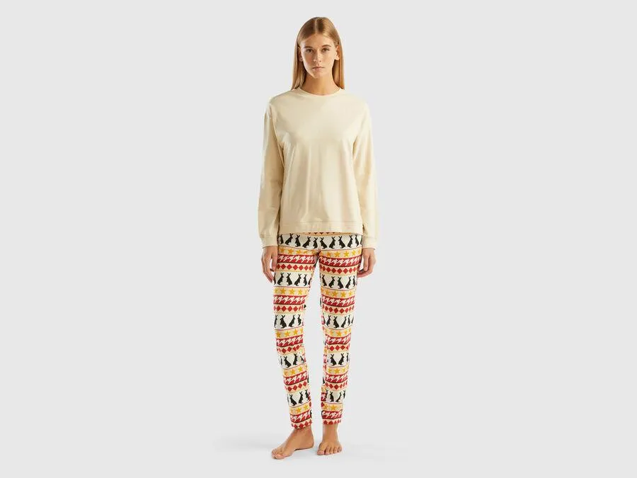 Warm stretch cotton pyjamas