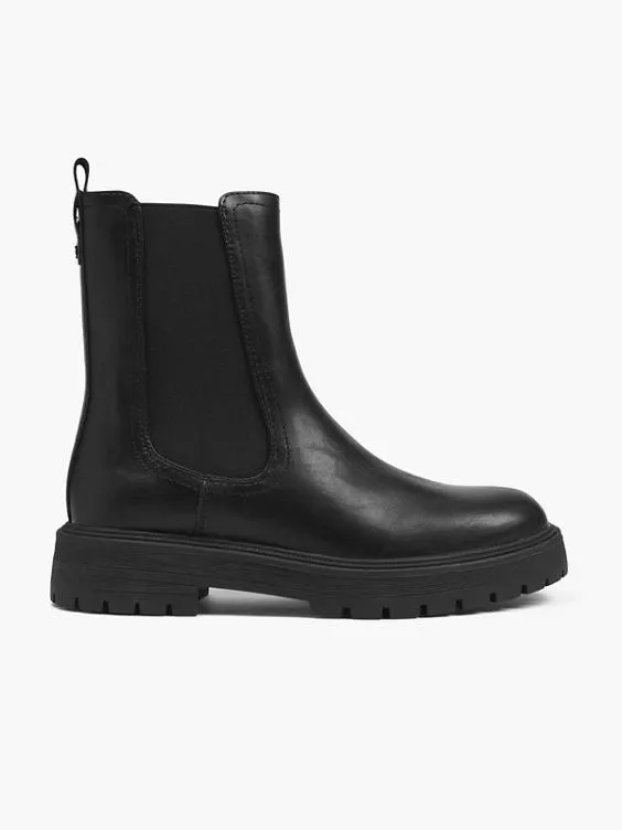 Black Tall Chunky Chelsea Boot