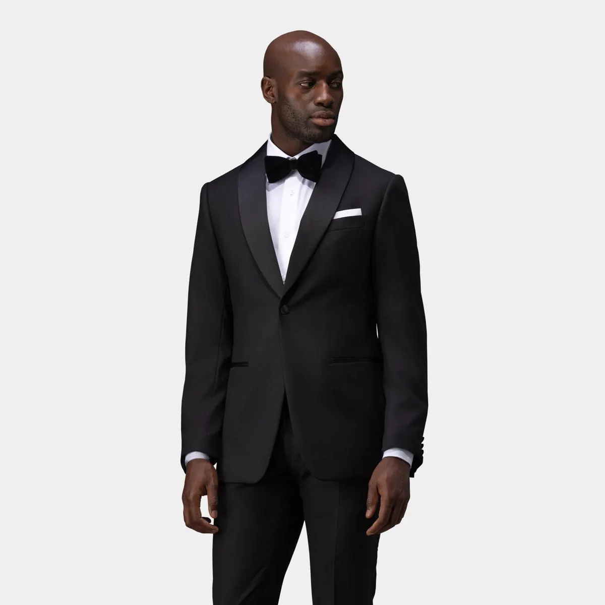 Black two-piece tuxedo