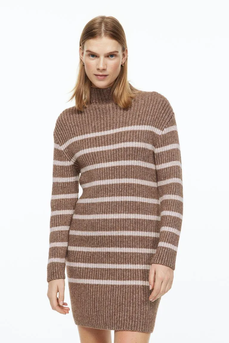 Rib-knit dress