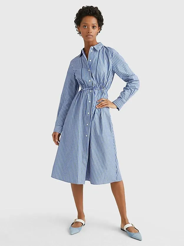 Stripe Midi Shirt Dress