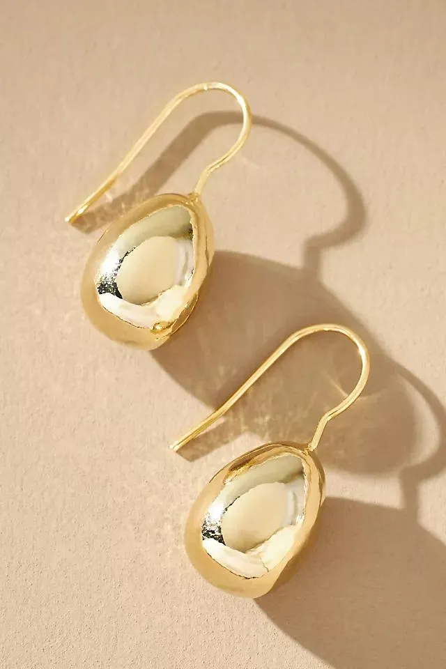 Gold-Plated Chunky Drop Threader Earrings