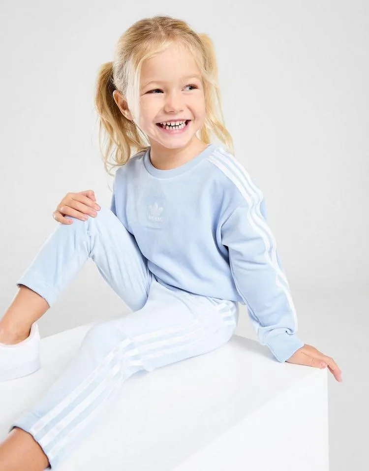 adidas Originals Girls' Velour Crew Tracksuit Infant