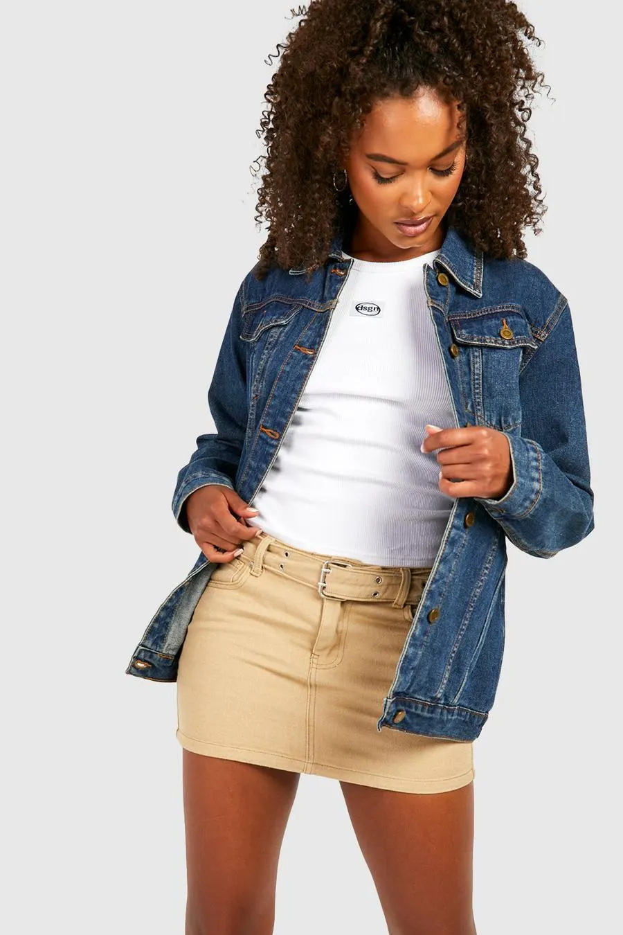 Tall Vintage Washed Oversized Denim Jacket