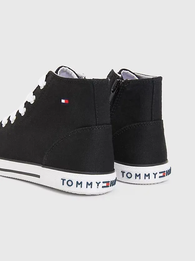 Logo High-Top Lace-Up Trainers