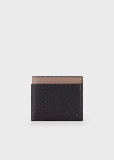 Two-toned leather bifold wallet