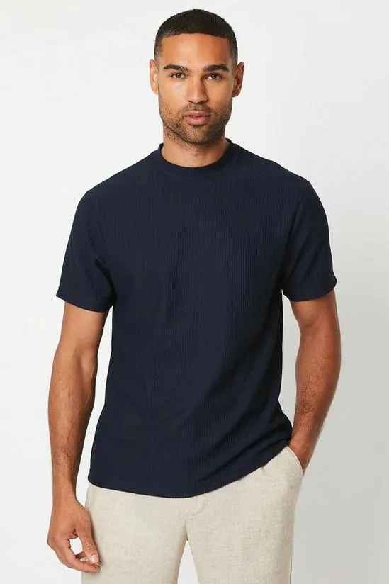 Ribbed Crew Neck T-shirt
