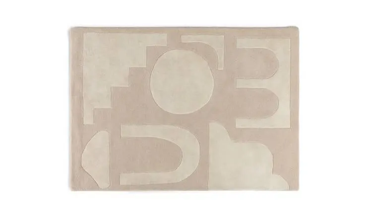 Habitat Tufted Wool Rug - Natural - 120x170cm