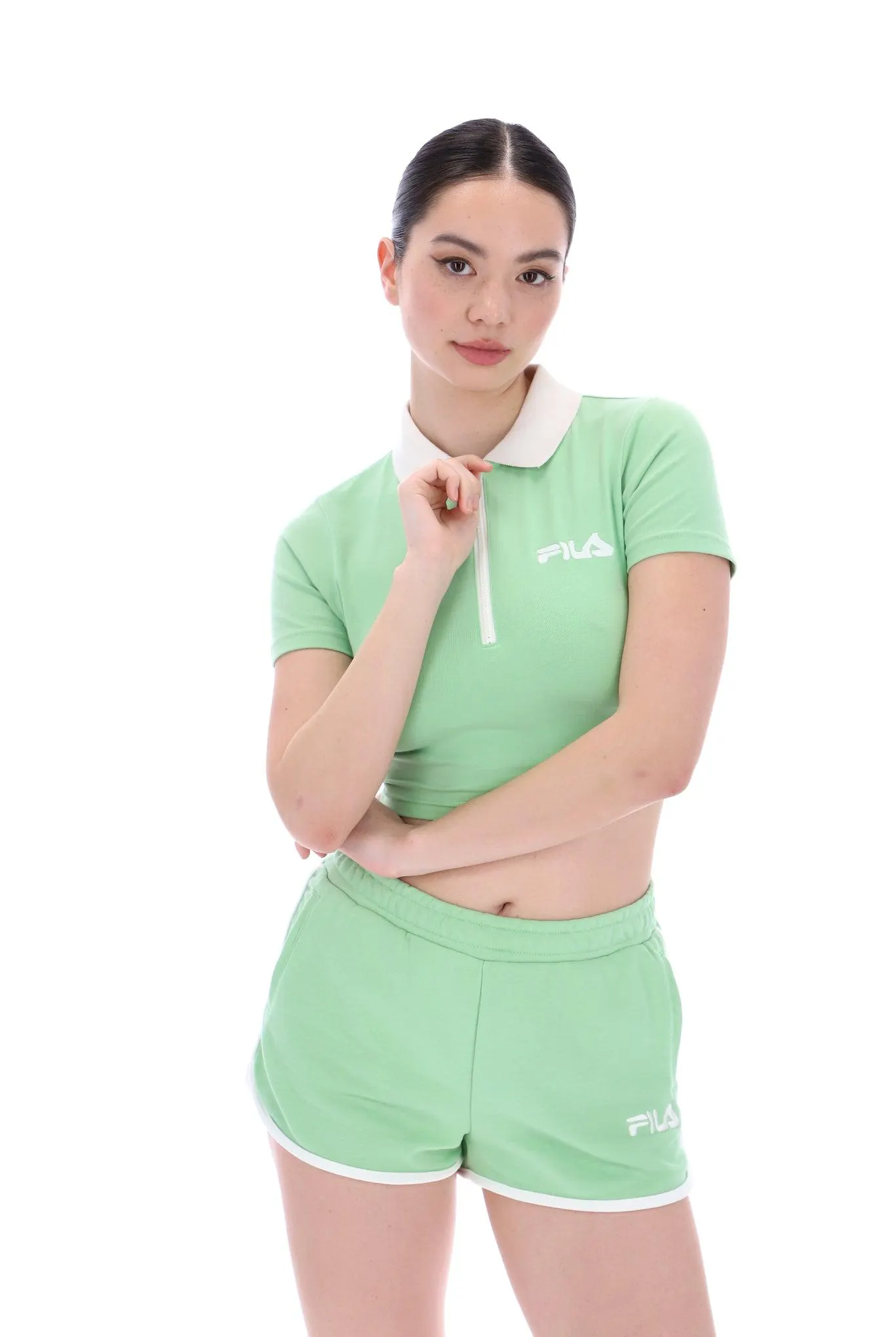 Demmie Contrast Collared Top