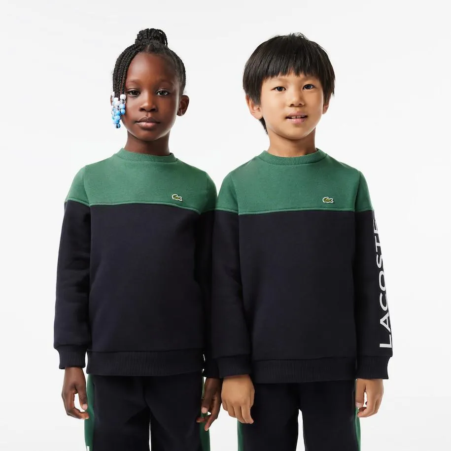 Kids’ Colourblock Sweatshirt in Organic Cotton Fleece