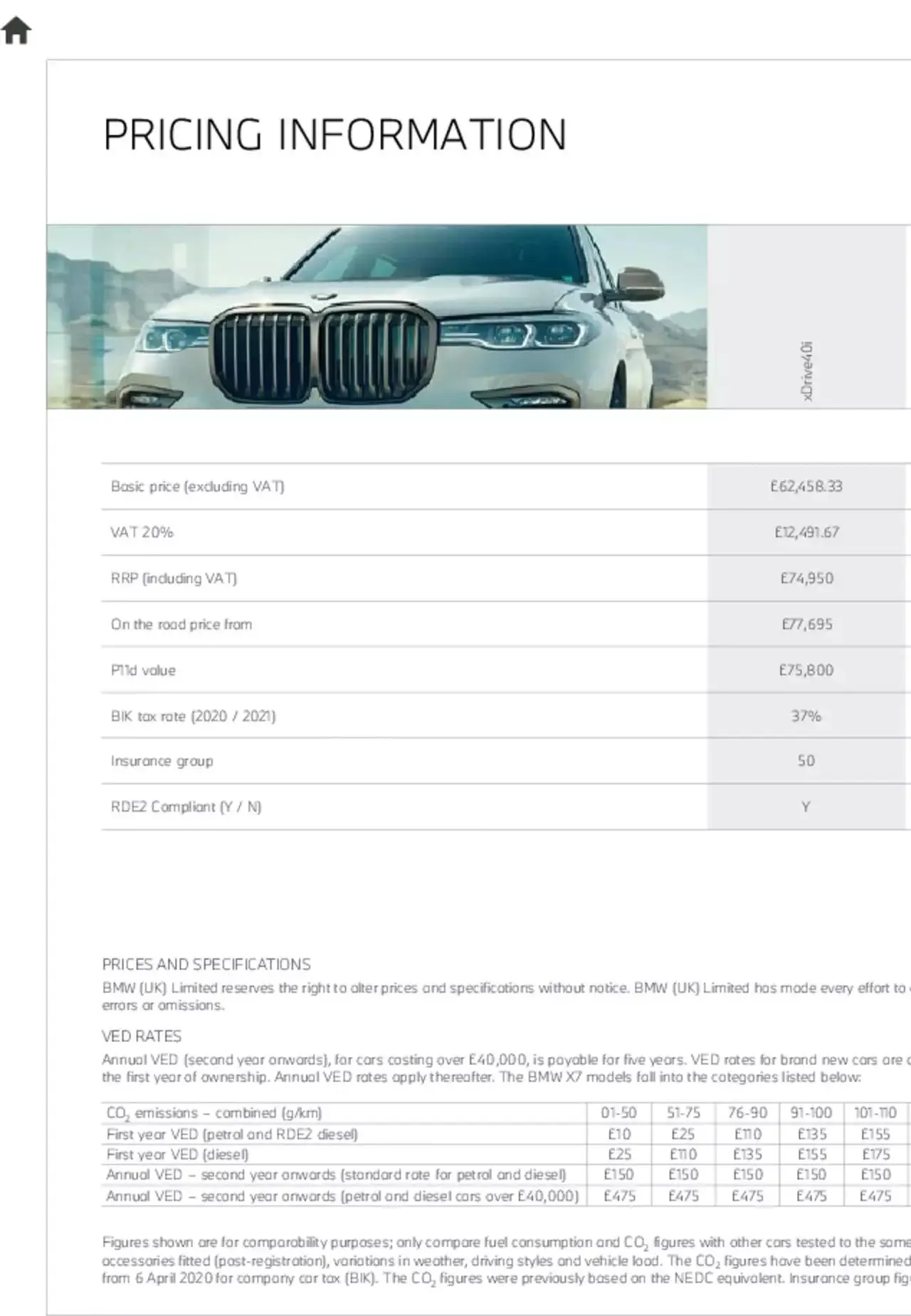 BMW - X7 Brochure from 21 January to 31 December 2023 - Catalogue Page 51