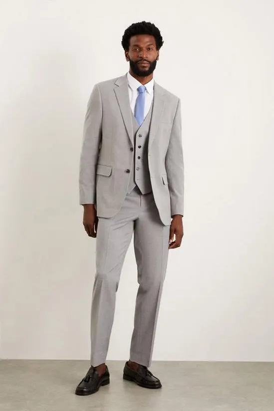 Tailored Fit Light Grey Essential Suit Trousers