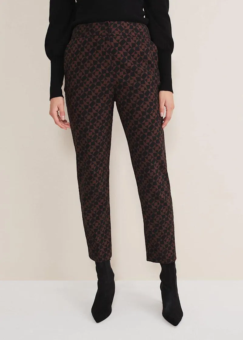 Mackenzie Geo Jacquard Tapered Trouser