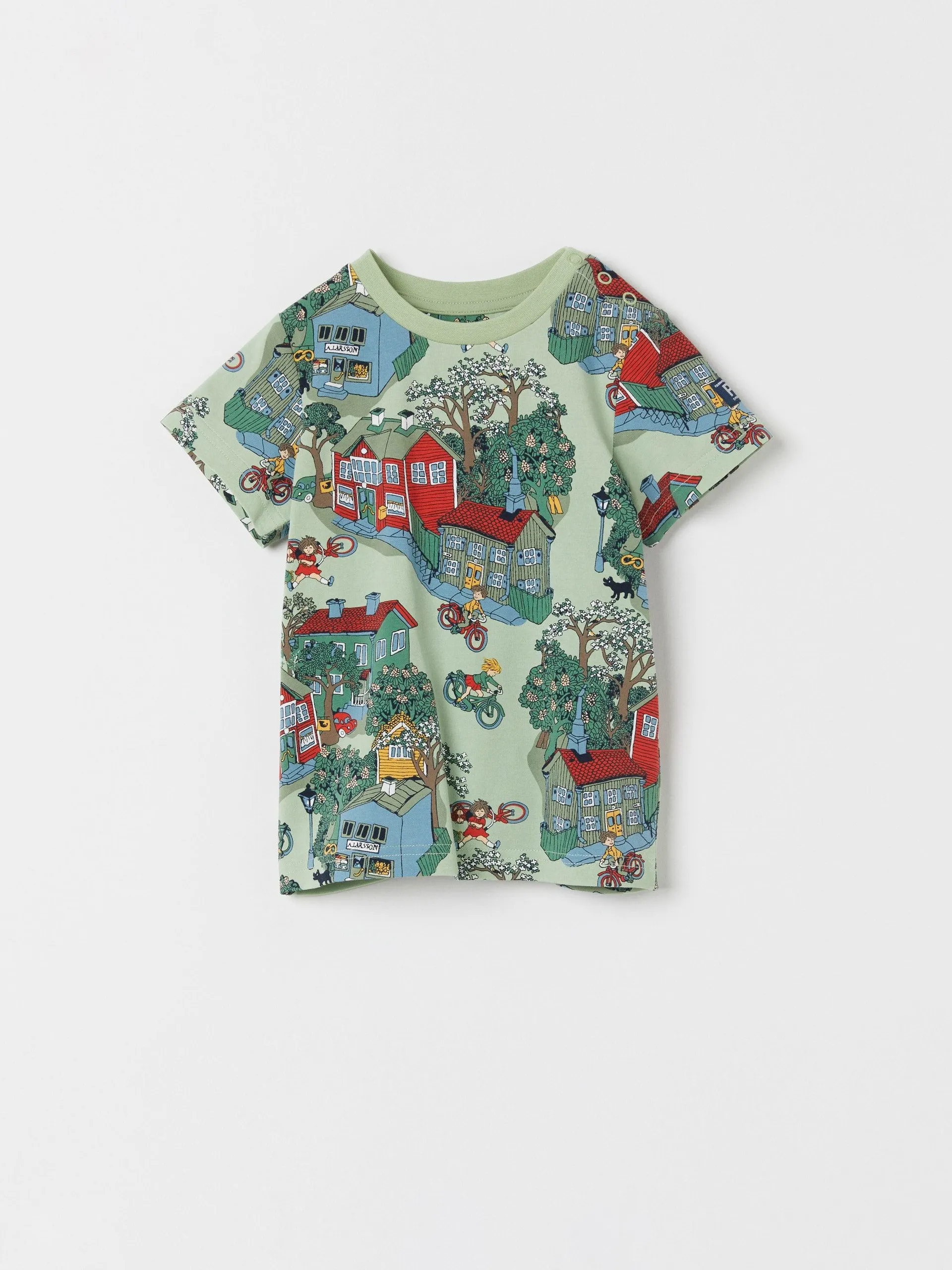 Scandi Village Print Kids T-Shirt