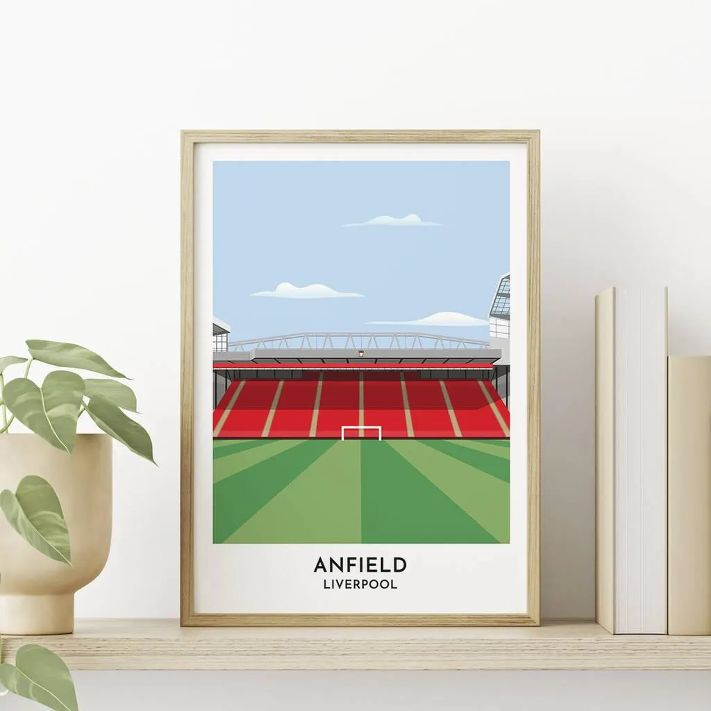 Personalised Contemporary Football Stadium Print