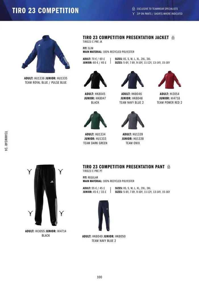 Adidas Teamwear 2024 from 11 March to 31 December 2024 - Catalogue Page 100