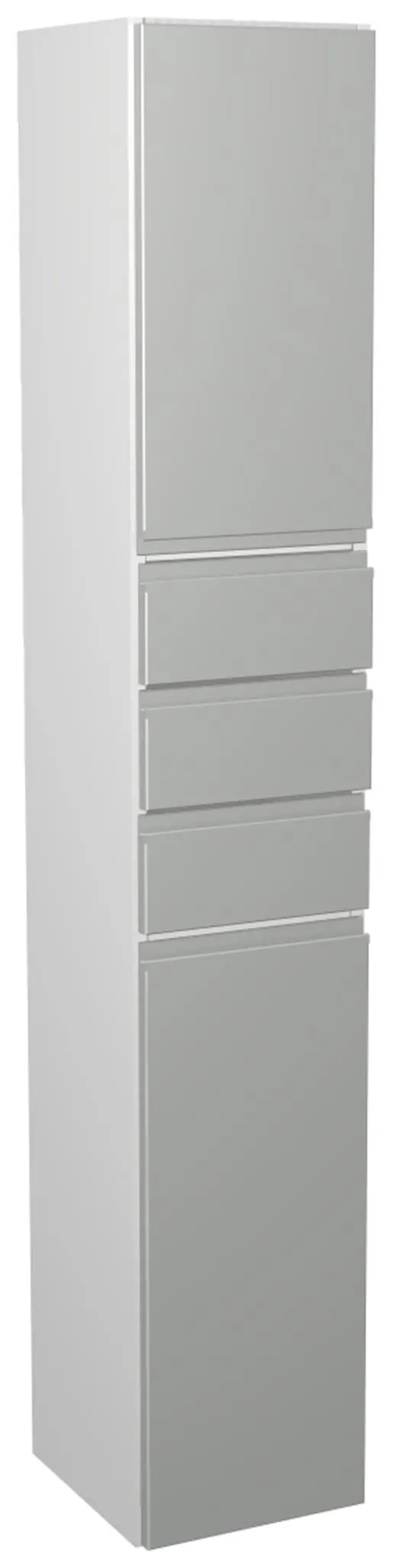 Wickes Hertford Gloss Grey Tower Unit with Drawers - 300 x 1762mm