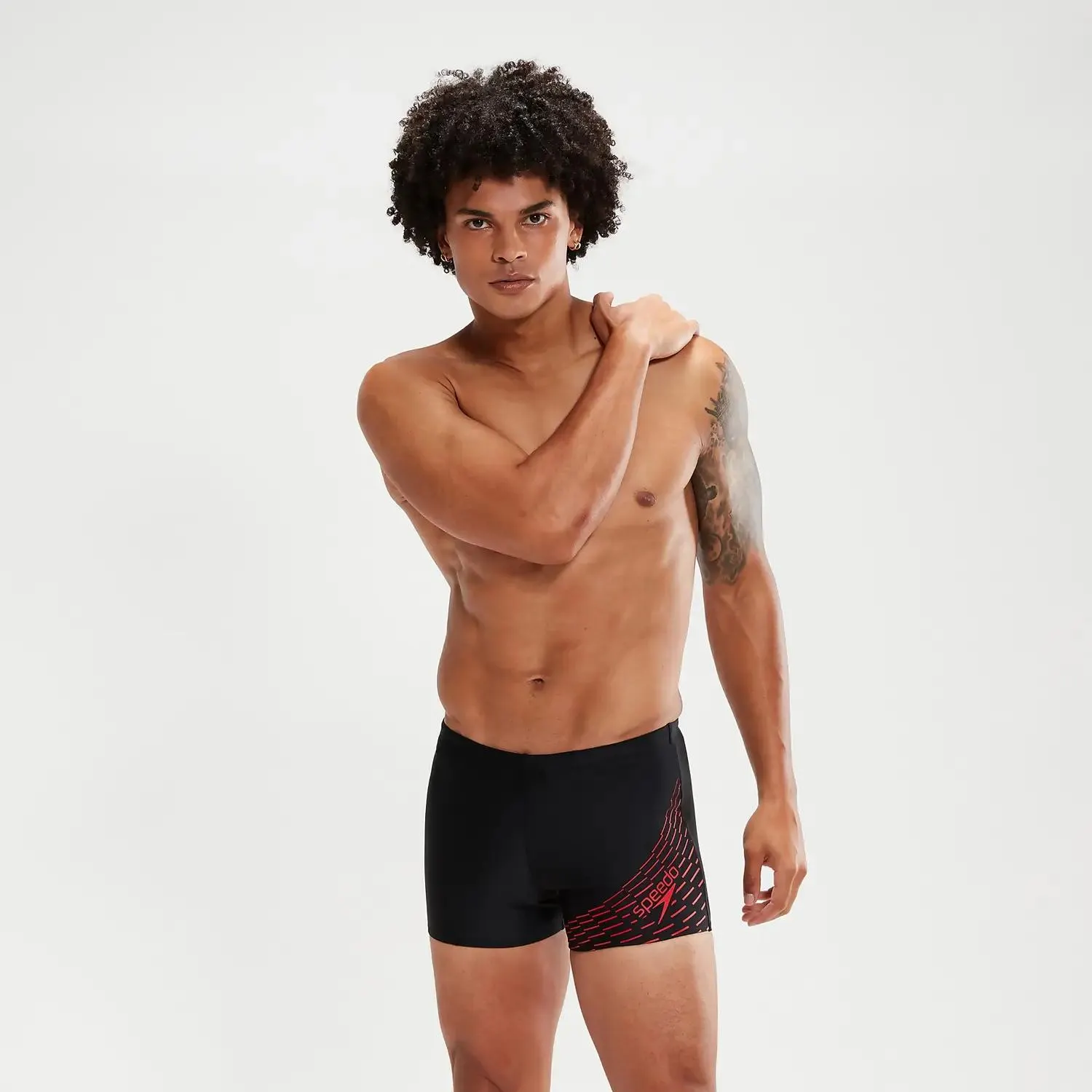 Men's Medley Logo Aquashorts Black/Red