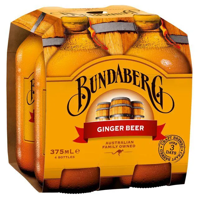 Bundaberg Australian Ginger Beer 4 x 375ml