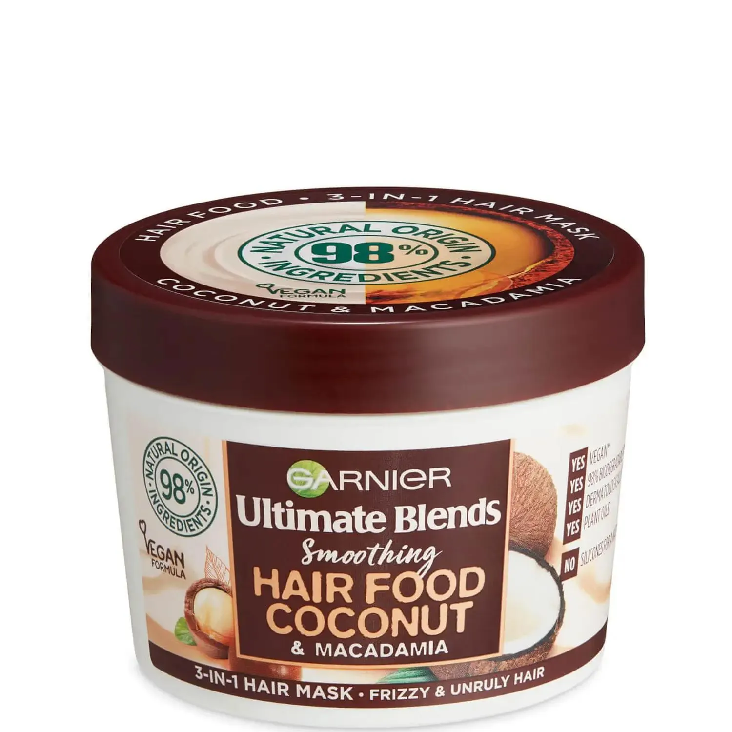 Garnier Ultimate Blends Hair Food Coconut Oil 3-in-1 Frizzy Hair Mask Treatment 390ml