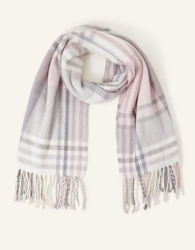 Pastel Check Blanket Scarf