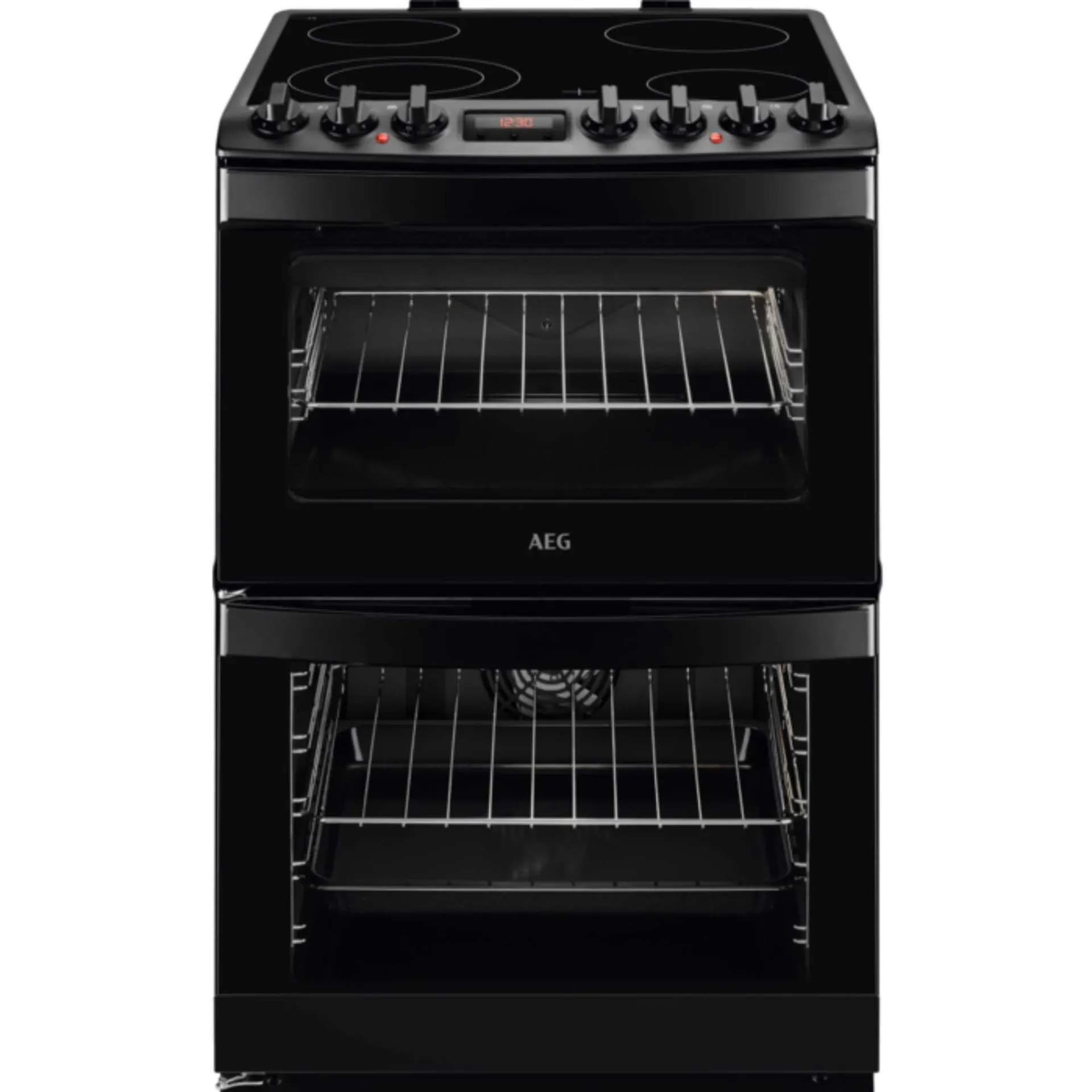 AEG CCB6740MCB Electric Double Oven With Ceramic Hob