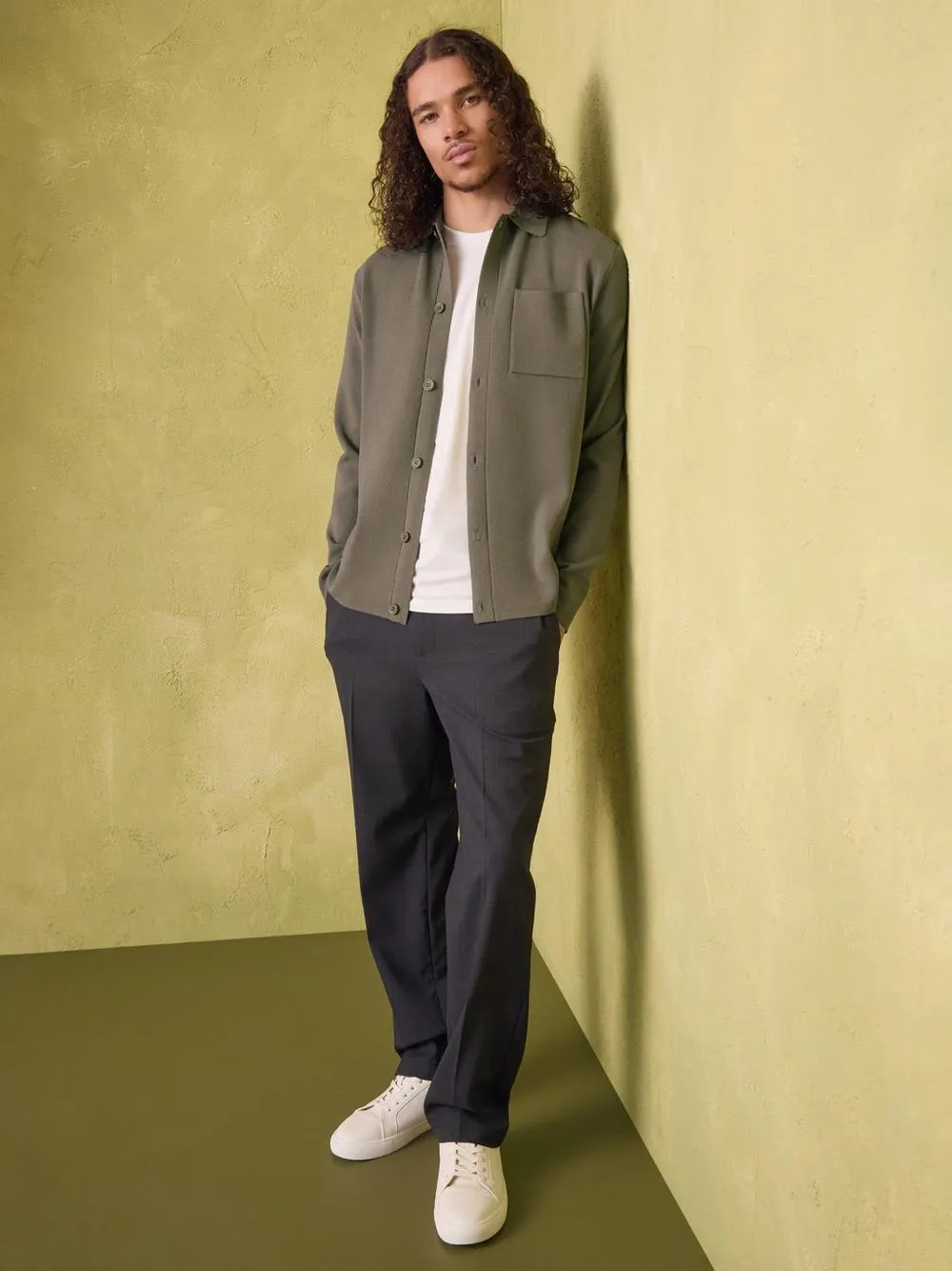 Button-Up Knitted Shirt