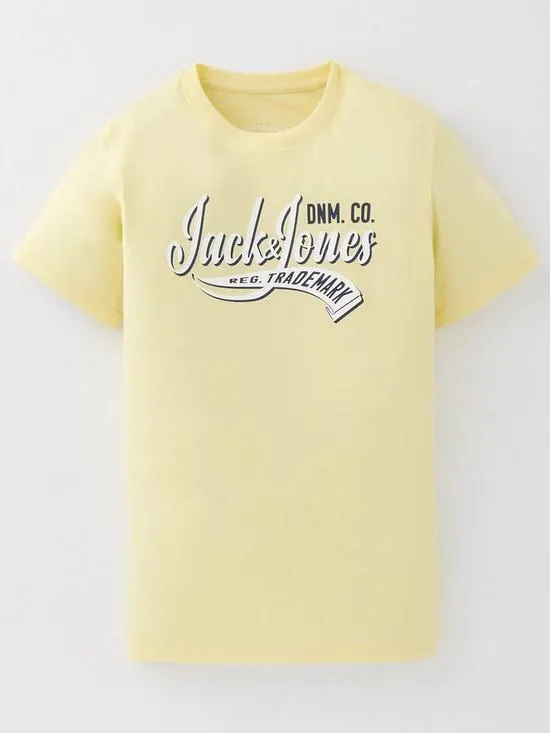 Boys Logo 2 Colour Tshirt - French Vanilla