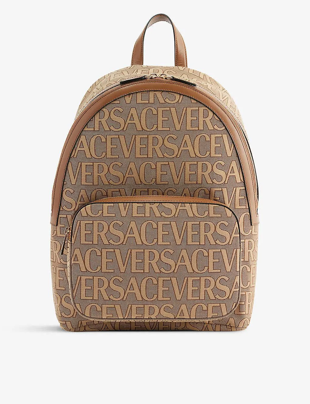 Logo-embellished canvas backpack