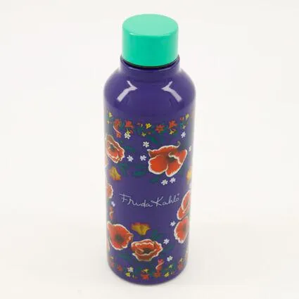 Blue Frida Kahlo Water Bottle 600ml