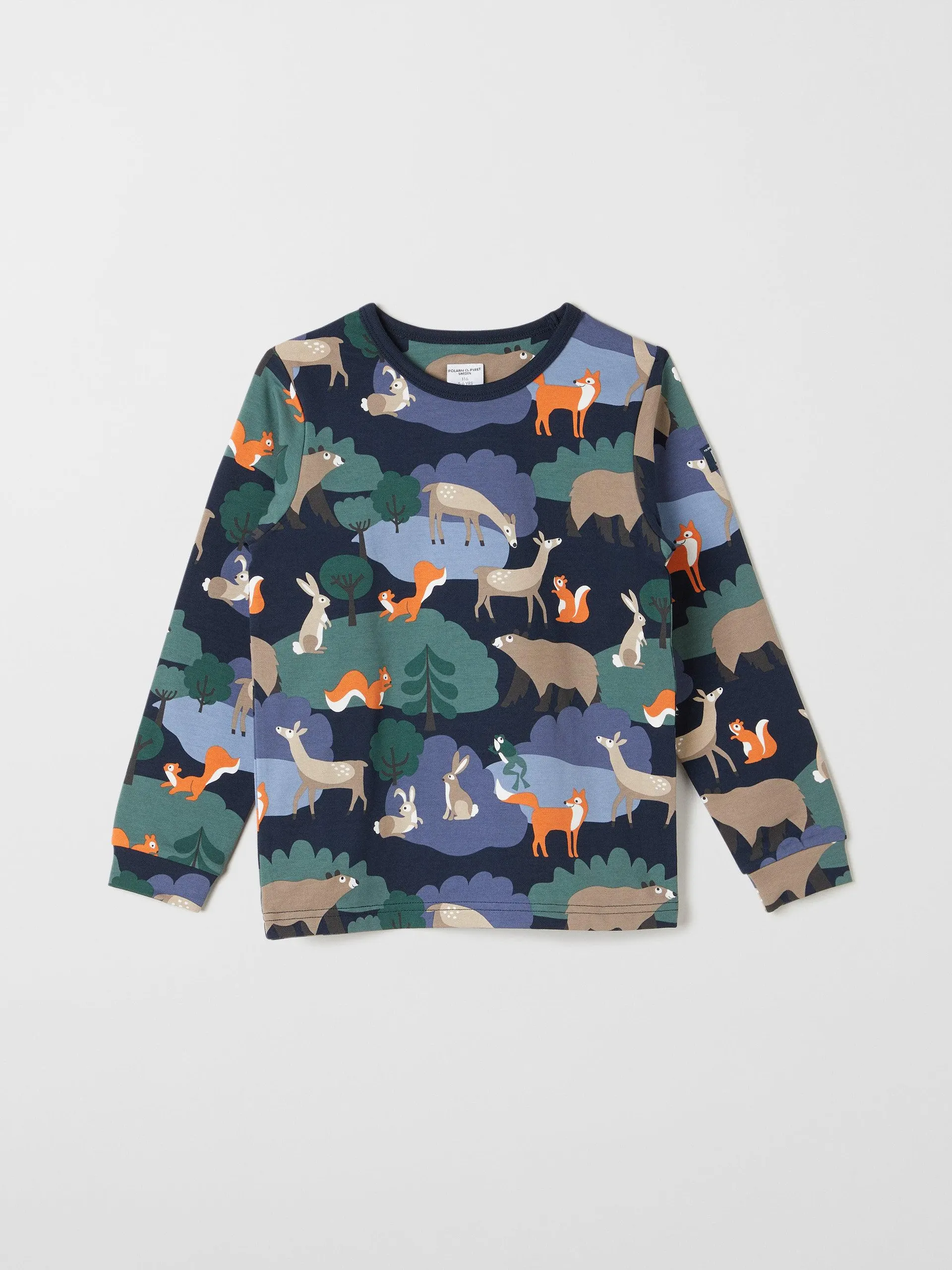 Woodland Print Brushed Cotton Top