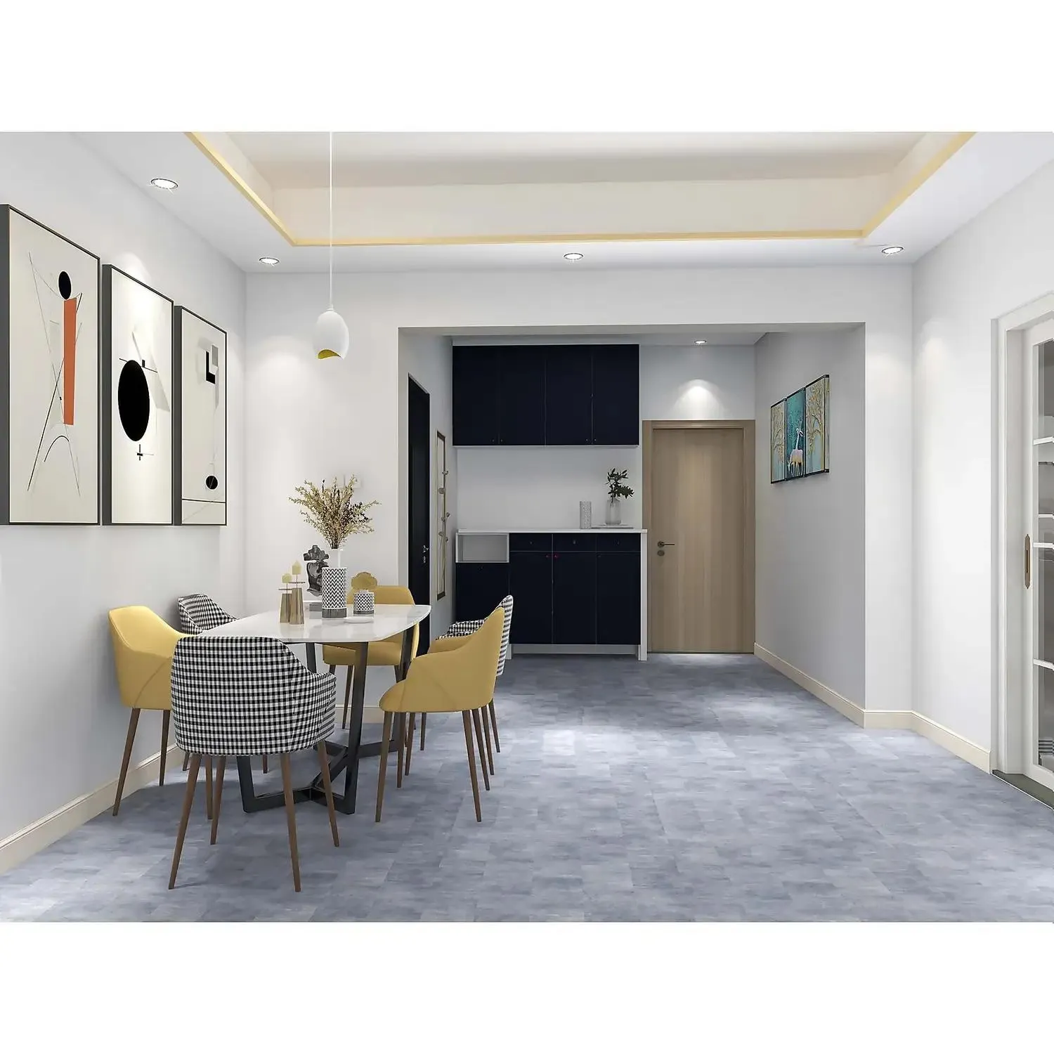 Rigid Core Luxury Vinyl Flooring - Concrete Tile