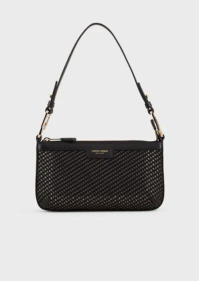 Medium la Prima baguette bag in embroidered mesh fabric
