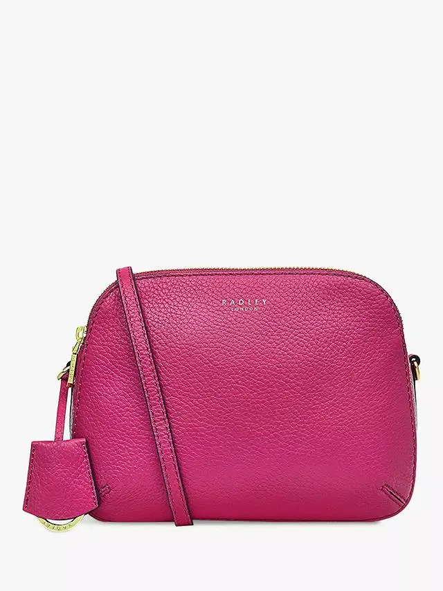 Radley Dukes Place Leather Cross Body Bag, Cerise