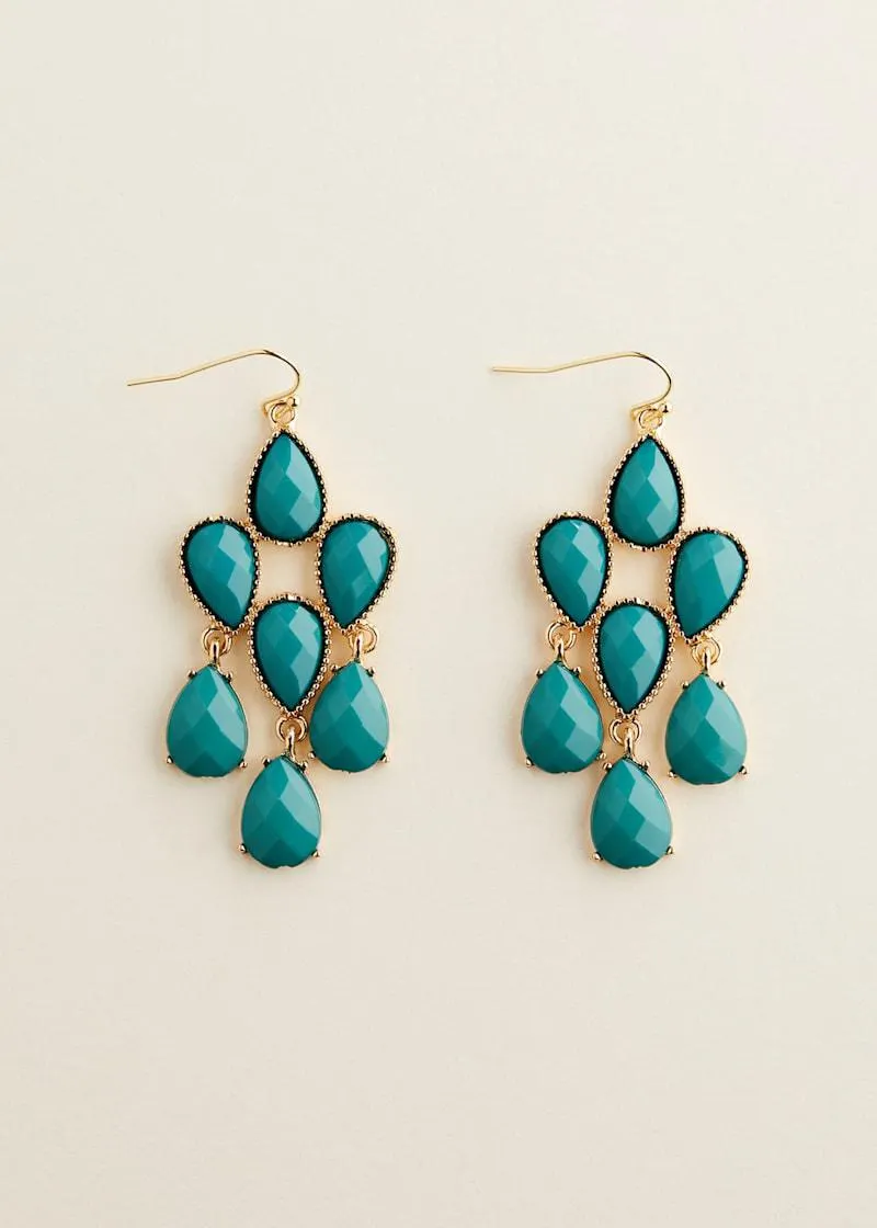 Teadrop Stone Drop Earring