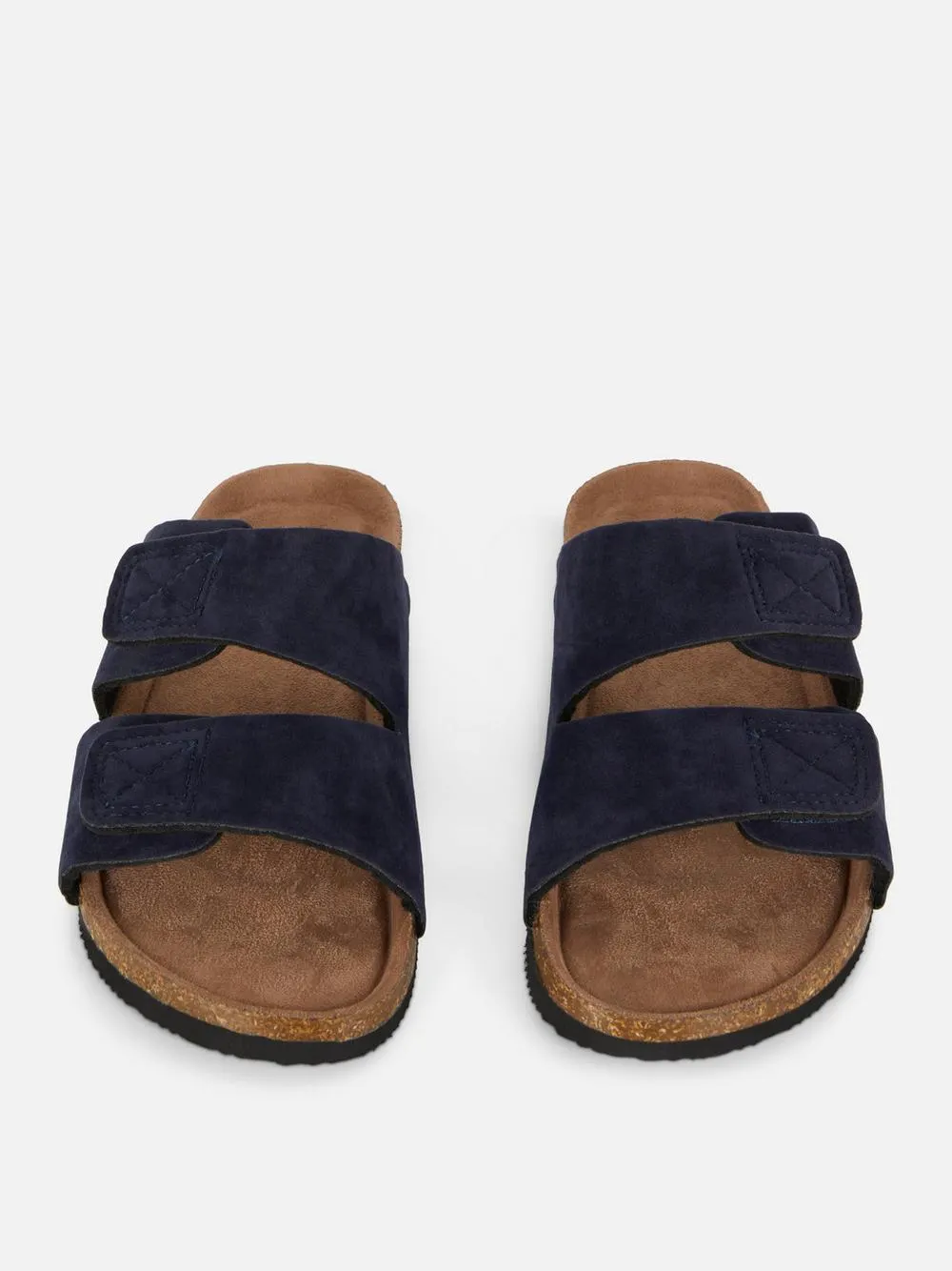 Sandálias palmilha tira dupla