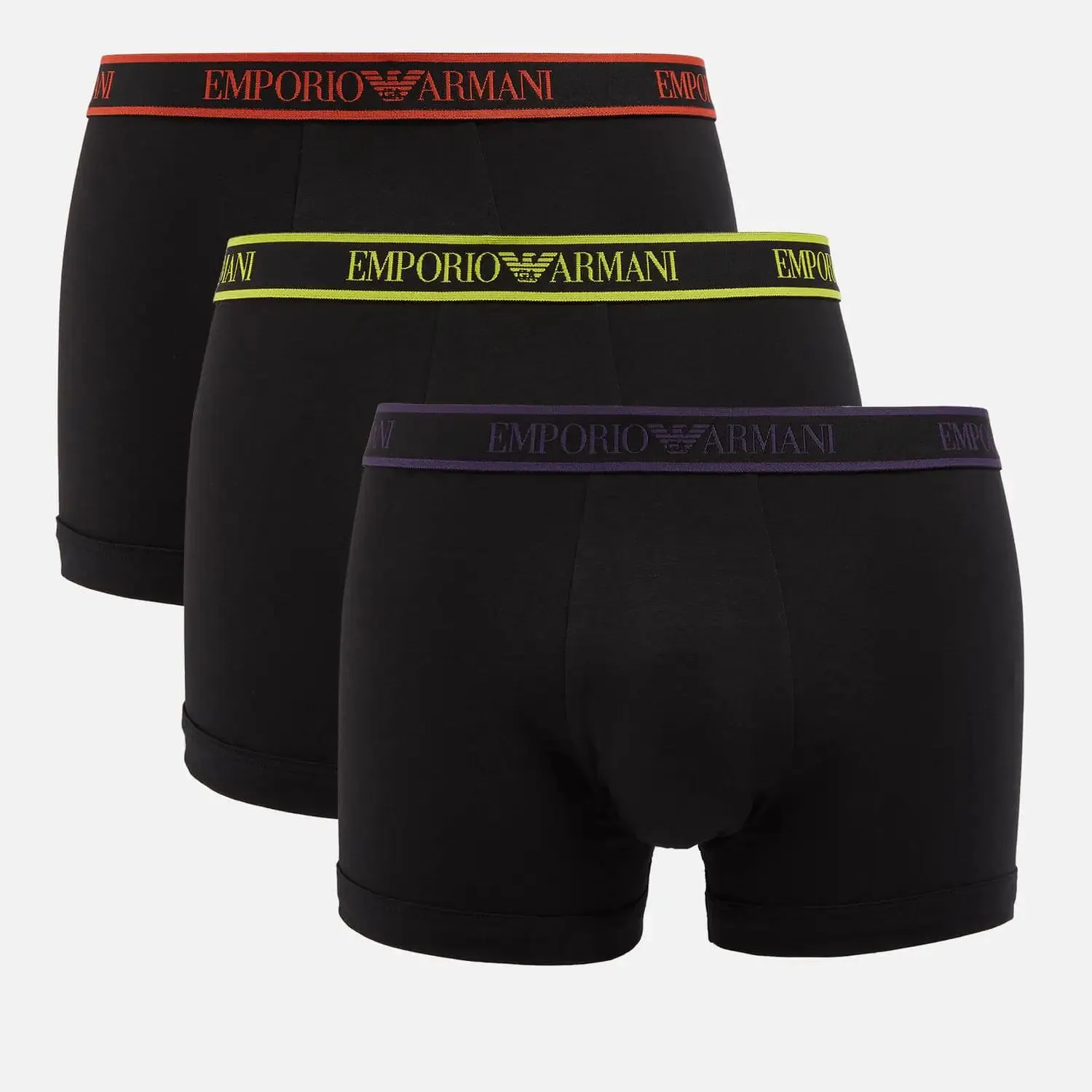 Emporio Armani Three-Pack Stretch-Cotton Jersey Boxer Trunk