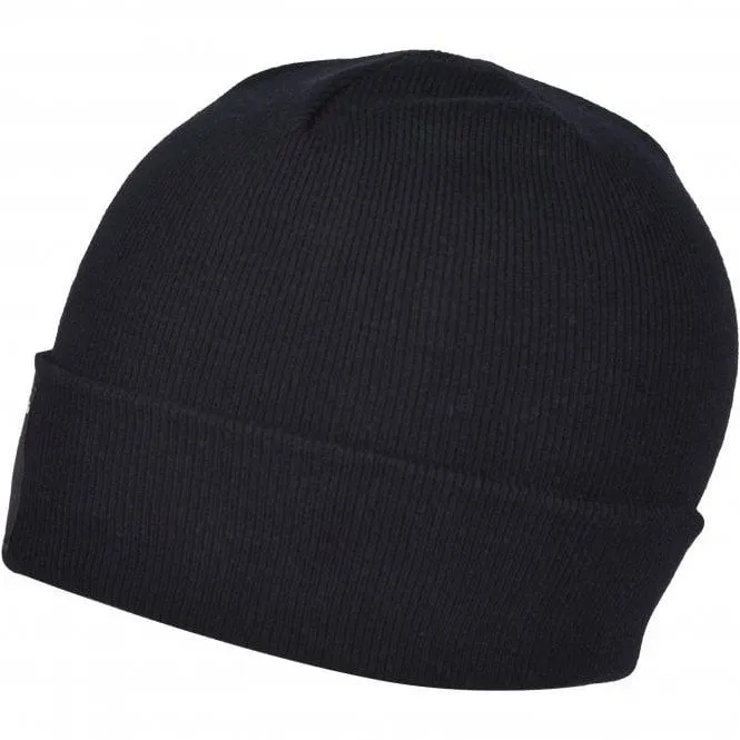 Bjorn Borg Organic Cotton Logo Patch Beanie Hat, Black