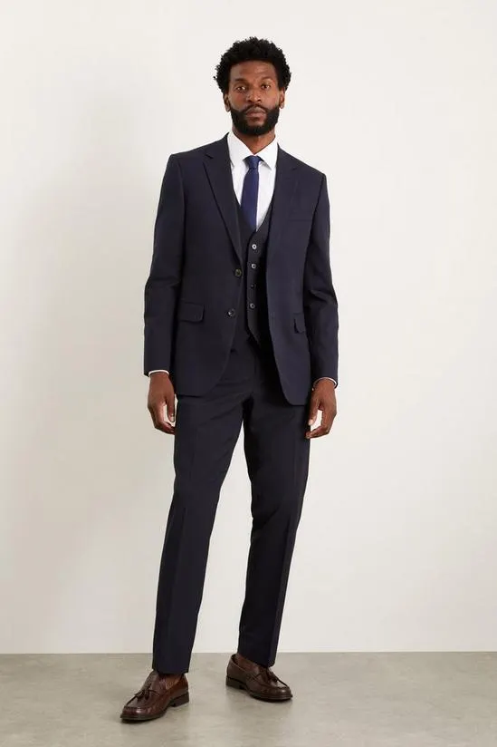 Tailored Fit Navy Essential Suit Trousers