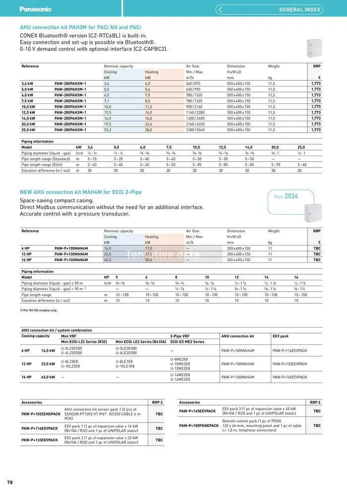 Price List 2024 / 2025 from 12 August to 31 December 2025 - Catalogue Page 78