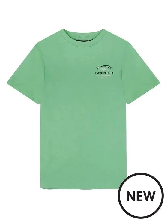 Boys Raquet Club Graphic Short Sleeve T-shirt - Lawn Green