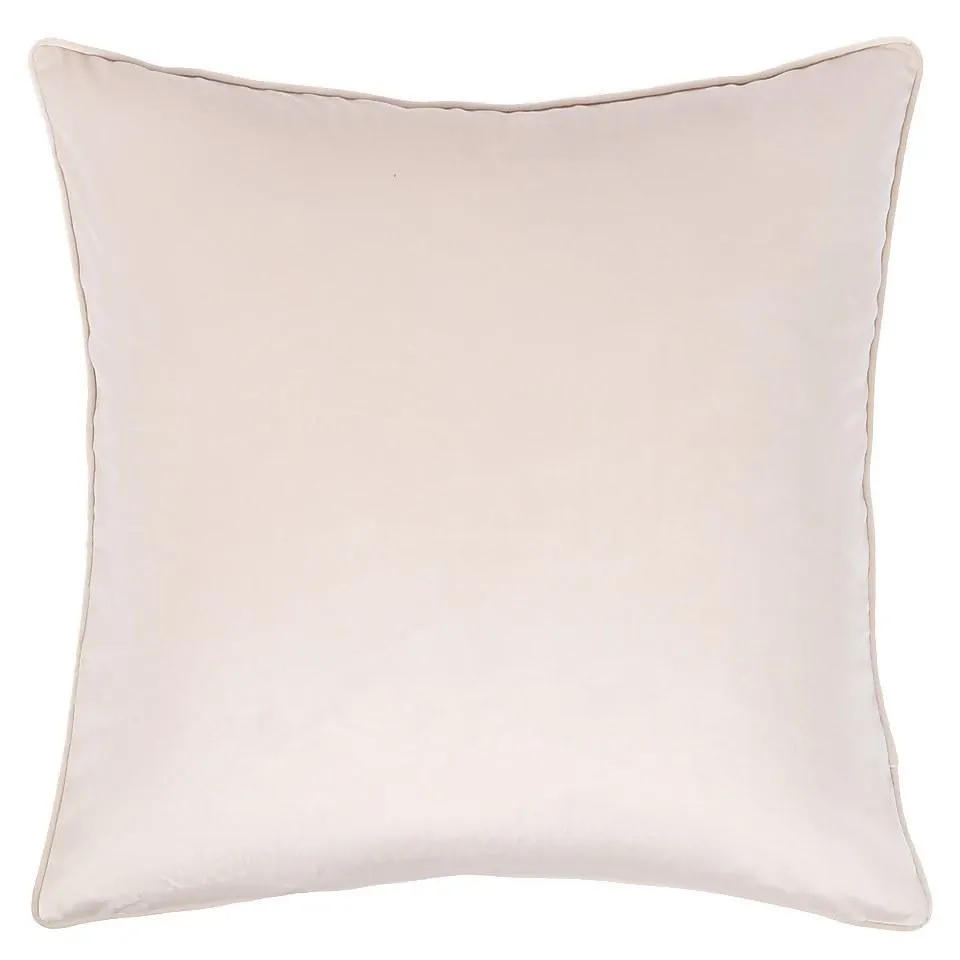 Plain Velvet Cushion - Natural - 43x43cm