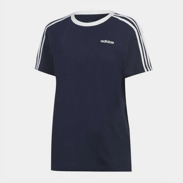 adidas Essentials 3 Stripe T-Shirt Ladies