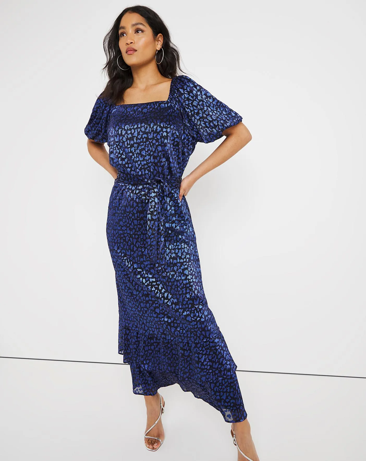 Joanna Hope Animal Print Plisse Dress