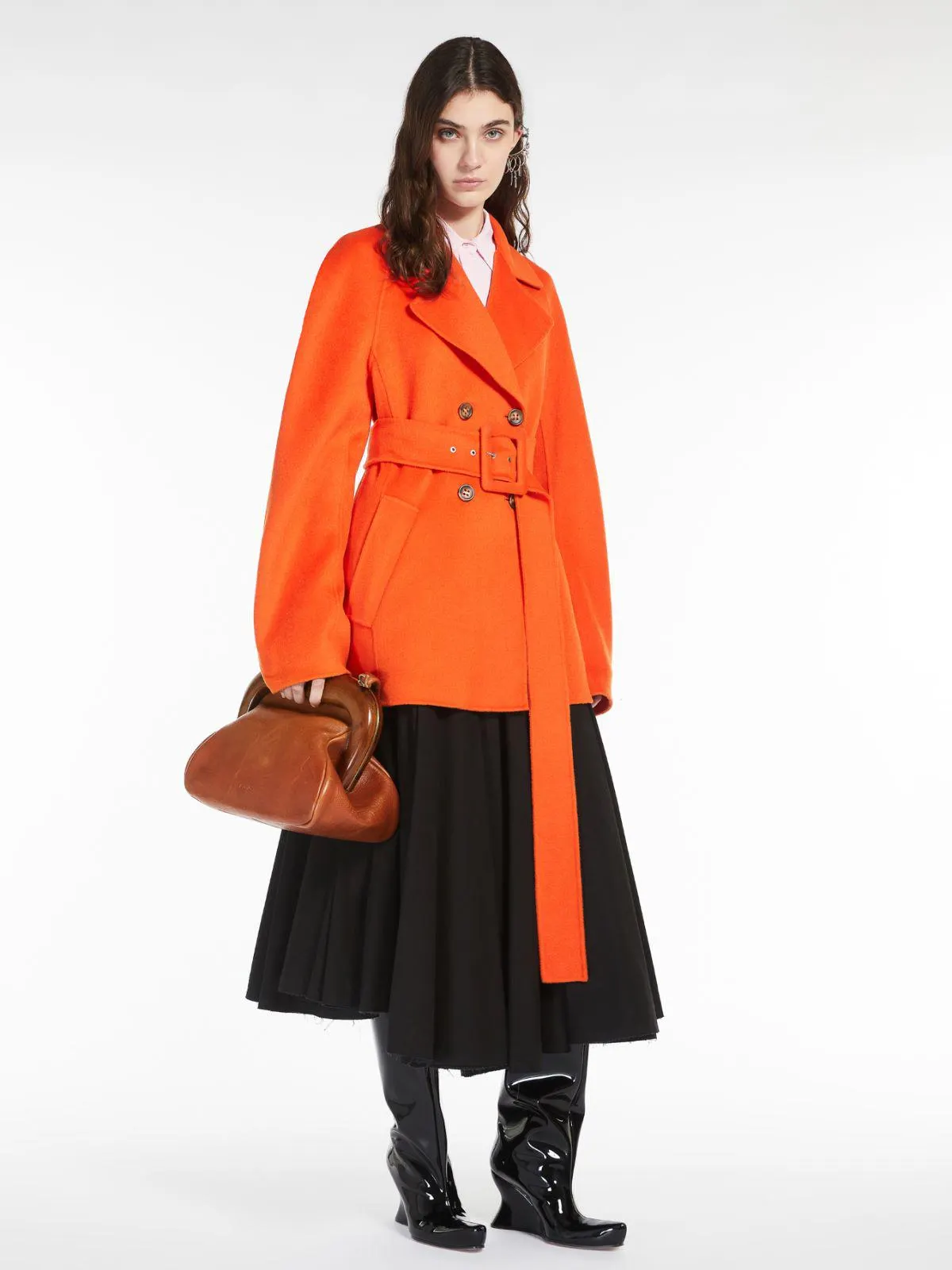 Short wool pea coat