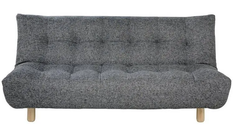 Habitat Kota Fabric 3 Seater Clic Clac SofaBed-Black & White