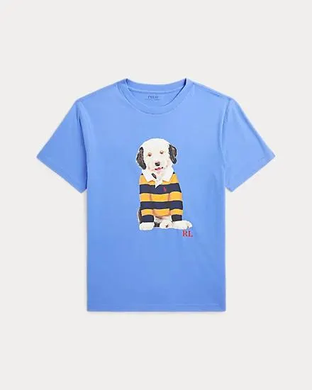 Dog-Print Cotton Jersey Tee