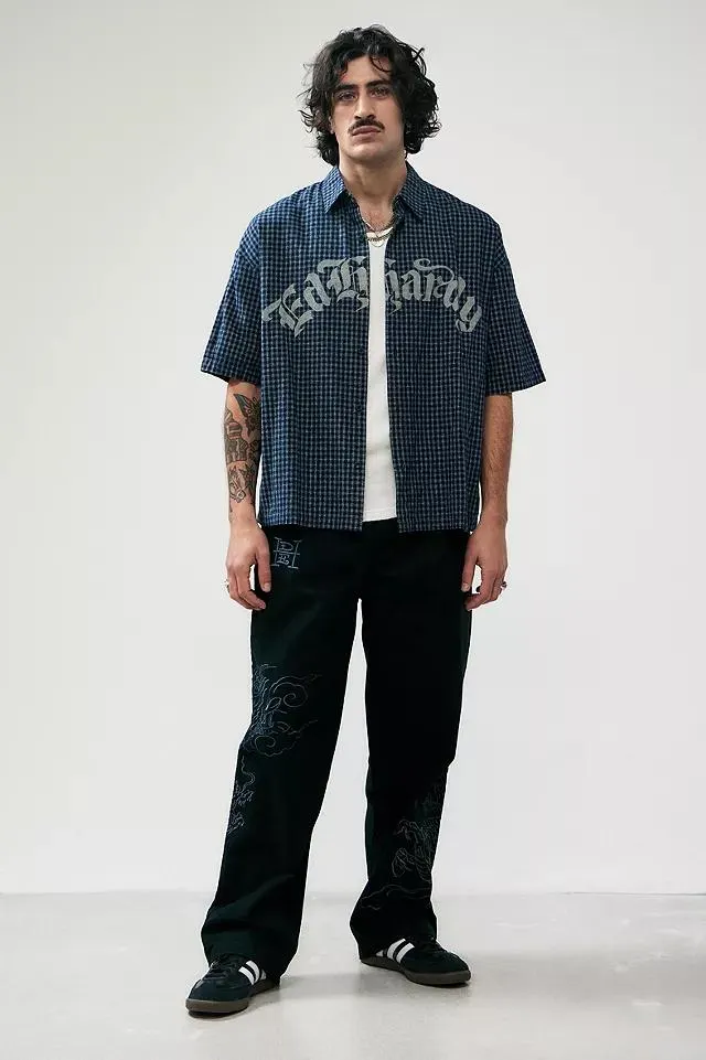 Ed Hardy UO Exclusive Black Dragon Beach Pants